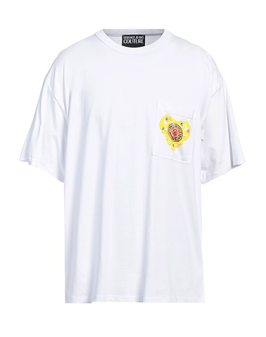 VERSACE JEANS COUTURE T-shirt Bianco 100% Cotone