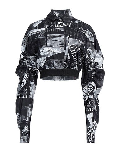 VERSACE JEANS COUTURE Patterned shirts & blouses Black 100% Cotton