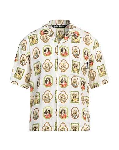 PALM ANGELS Patterned shirt White 100% Viscose, Polyester