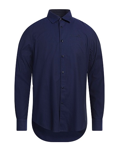 HARMONT & BLAINE Solid colour shirt Blue 100% Cotton