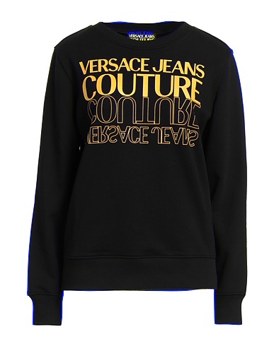 VERSACE JEANS COUTURE Sweatshirt Black 100% Cotton, Elastane