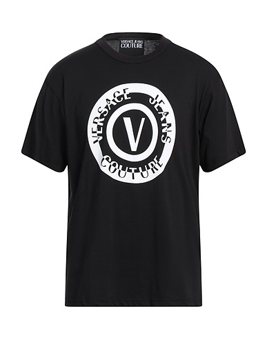 VERSACE JEANS COUTURE T-shirt Nero 100% Cotone