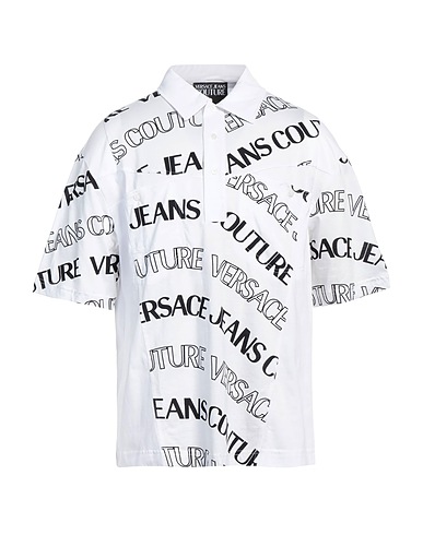 VERSACE JEANS COUTURE Polo Bianco 100% Cotone