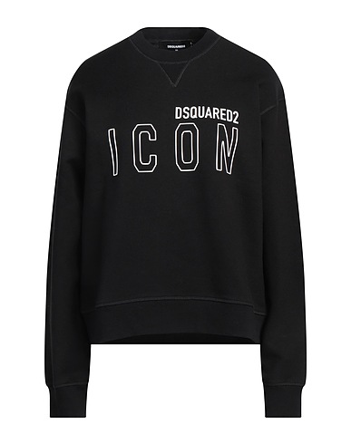 DSQUARED2 Sweatshirt Black 100% Cotton, Elastane