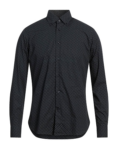 CARLO PIGNATELLI Hemd mit Muster Schwarz 100% Baumwolle