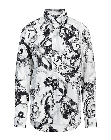 VERSACE JEANS COUTURE Camicia fantasia Bianco 100% Cotone