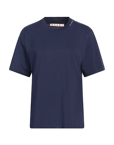 MARNI Basic T-Shirt Midnight blue 100% Cotton