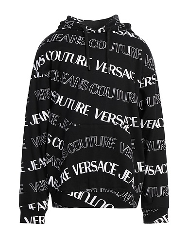 VERSACE JEANS COUTURE Hooded sweatshirt Black 100% Cotton