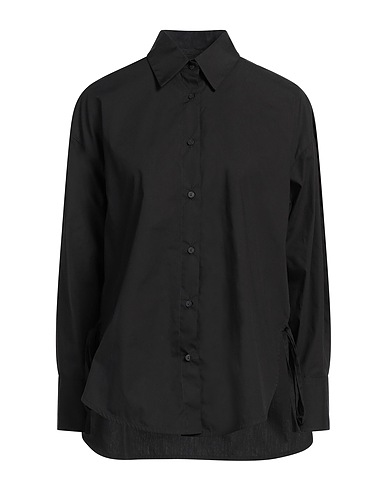 DONDUP Solid colour shirts & blouses Black 100% Cotton