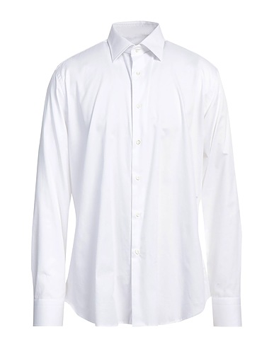 AGHO Camicia tinta unita Bianco 100% Cotone