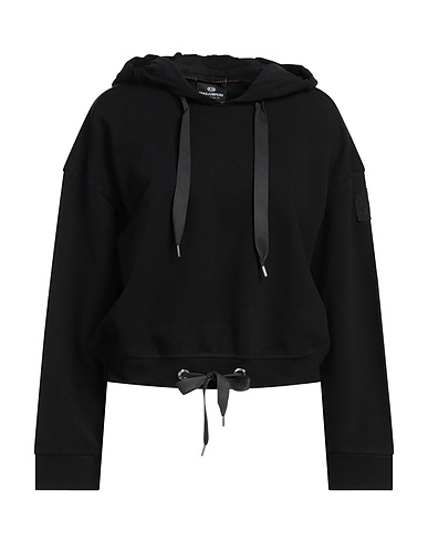 PARAJUMPERS Hooded track jacket  Black 75% Cotton, 25% Viscose