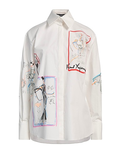 KARL LAGERFELD Shirts White 100% Organic cotton
