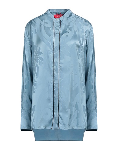 F.R.S FOR RESTLESS SLEEPERS Floral shirts & blouses Light blue 100% Viscose