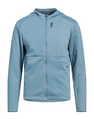 COLMAR Hooded track jacket  Light blue 95% Polyester, 5% Elastane