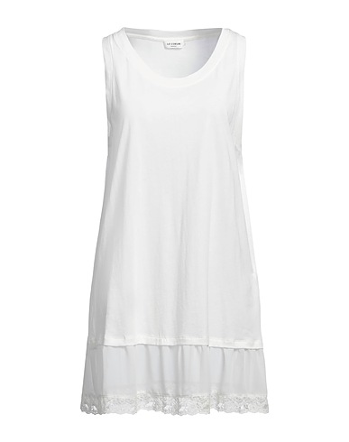 LE COEUR TWINSET Top Off white 100% Baumwolle, Polyester, Polyamid, Elastan