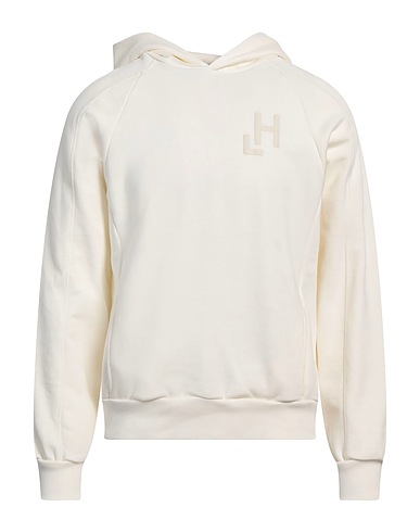 HINNOMINATE Hooded track jacket  Ivory 100% Cotton, Elastane