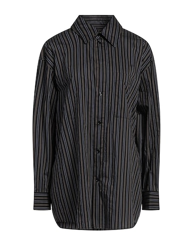 LEMAIRE Striped shirt Midnight blue 78% Cotton, 22% Silk