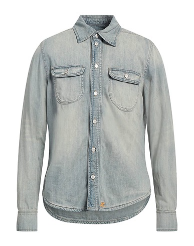 COURRÈGES Denim shirt Blue 50% Cotton, 40% Lyocell, 10% Modal