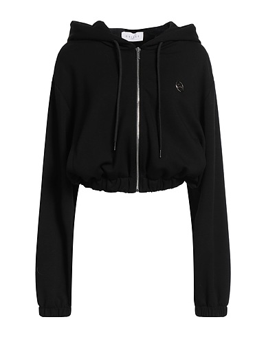 GAëLLE Paris Hooded track jacket  Black 47% Polyester, 44% Viscose, 9% Elastane