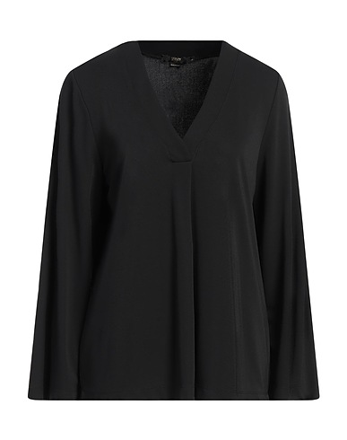 SEVENTY VENEZIA Basic T-shirt NERO 95% Polyester, 5% Elastane