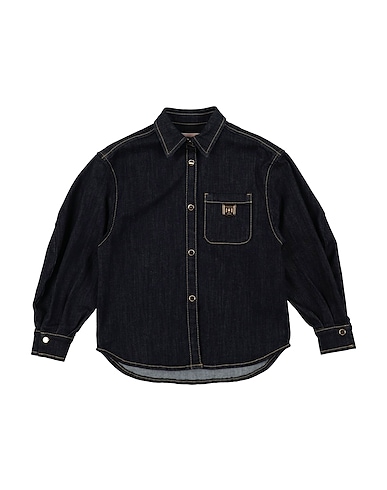 ELISABETTA FRANCHI Camicia di jeans LA MIA BAMBINA Blu 98% Cotone, 2% Elastan