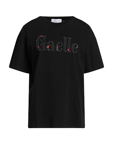 GAëLLE Paris T-shirt Black 100% Cotton, Viscose