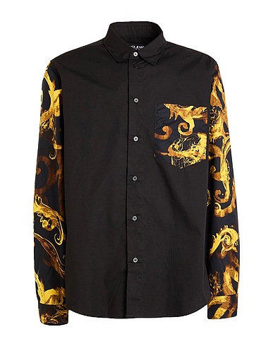 VERSACE JEANS COUTURE Patterned shirt Black 100% Cotton
