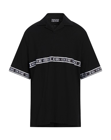 VERSACE JEANS COUTURE Polo Nero 100% Cotone