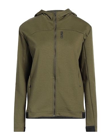 COLMAR Hooded track jacket  Military green 95% Polyester, 5% Elastane