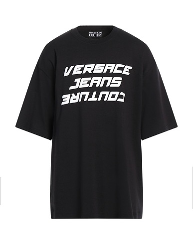 VERSACE JEANS COUTURE T-shirt Nero 100% Cotone