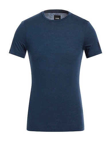COLMAR Basic T-Shirt Navy blue 70% Lyocell, 30% Wool