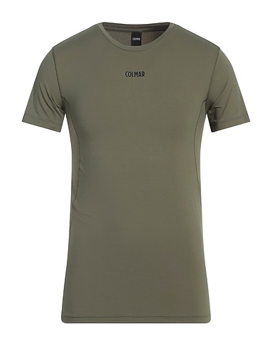 COLMAR Basic T-Shirt Military green 90% Polyamide, 10% Elastane
