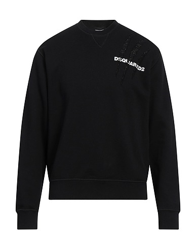 DSQUARED2 Sweatshirt Black 100% Cotton, Elastane