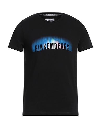 BIKKEMBERGS T-shirt Black 95% Cotton, 5% Elastane