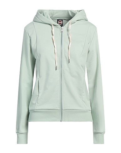 COLMAR Hooded track jacket  Sage green 66% Cotton, 34% Polyester