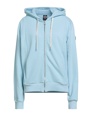 COLMAR Hooded track jacket  Sky blue 66% Cotton, 34% Polyester