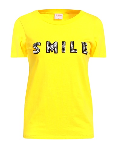 SUN 68 T-shirt GIALLO 100% Cotone
