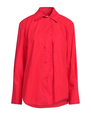 HOUSE OF DAGMAR Solid colour shirts & blouses Red 100% Organic cotton
