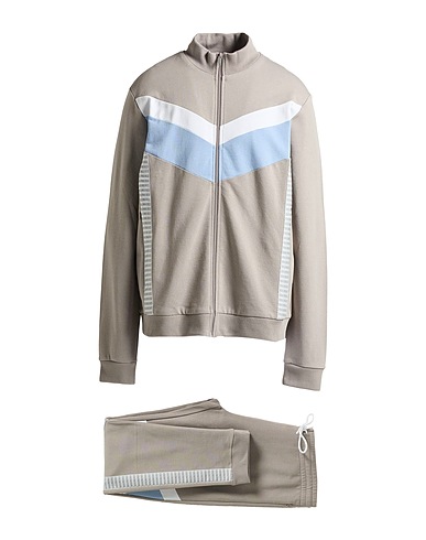 BIKKEMBERGS Tracksuit Light grey 100% Cotton