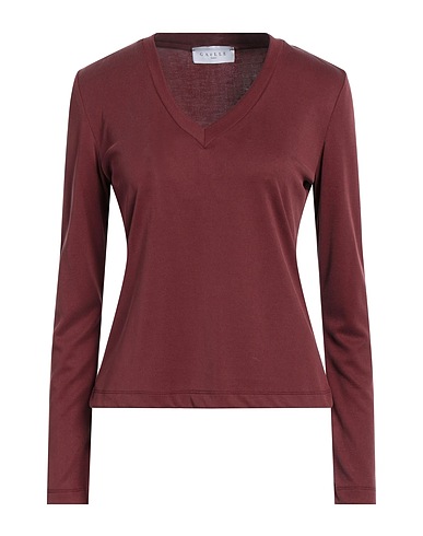 GAëLLE Paris Basic T-Shirt Chocolate brown 68% Modal, 32% Polyester