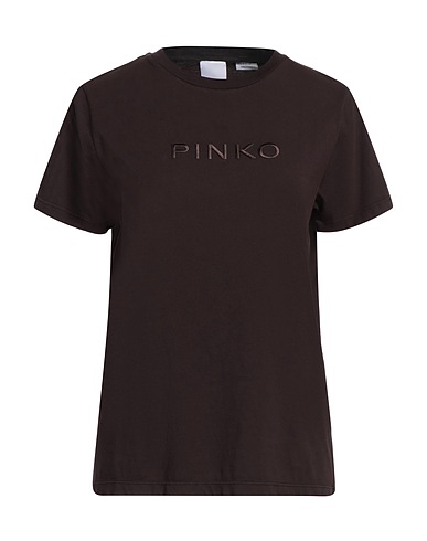 PINKO T-shirt Dark brown 100% Cotton