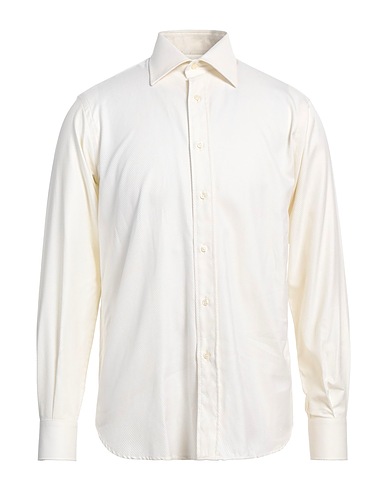 INGRAM Camicia tinta unita Avorio 100% Cotone
