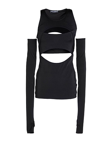 DOLCE&GABBANA Top Black 80% Polyamide, 20% Elastane