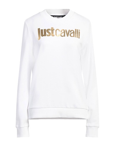 JUST CAVALLI Sweatshirt White 100% Cotton, Elastane