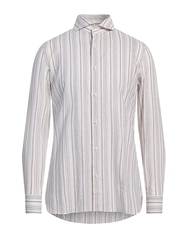 LUIGI BORRELLI NAPOLI Linen shirt White 55% Linen, 45% Cotton