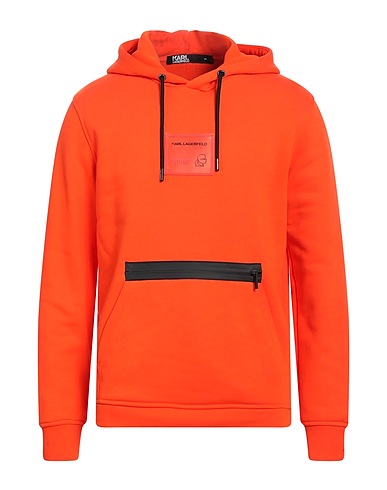 KARL LAGERFELD Hooded sweatshirt Orange 87% Cotton, 13% Polyester
