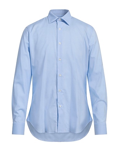 AGHO Solid color shirt Sky blue 100% Cotton