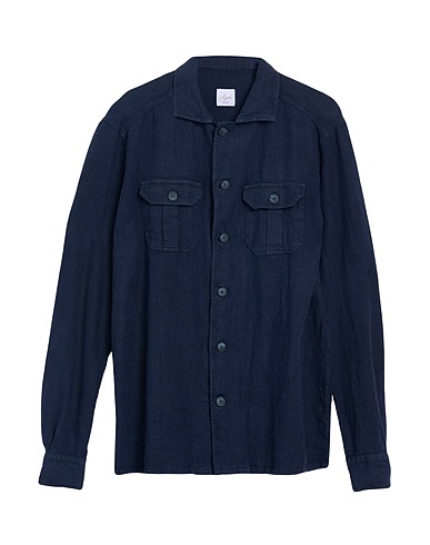 AGHO Linen shirt Navy blue 100% Linen