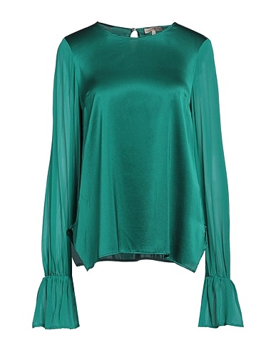 CAMICETTASNOB Top Emerald green 94% Silk, 6% Elastane