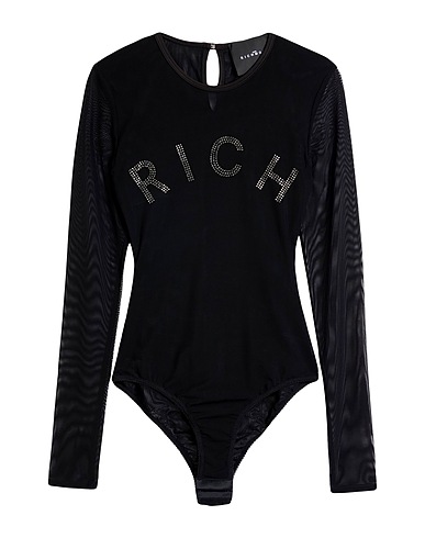 JOHN RICHMOND TOPS & TEES Black 92% Nylon, 8% Elastane